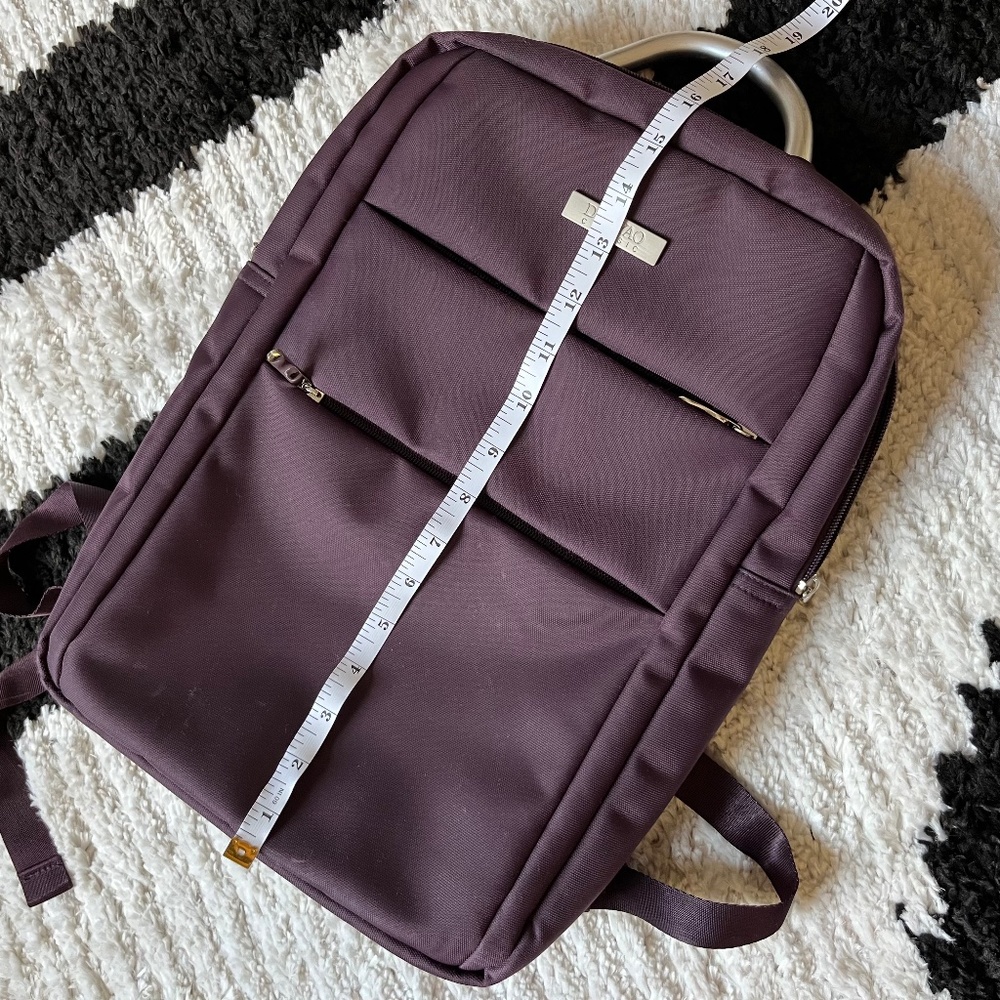 Water-resistant Purple Computer Backpack - Picture 7 of 8